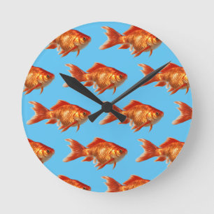 Horloge Ronde Poisson d'or