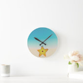 Horloge Ronde Poisson étoilé (Maison)