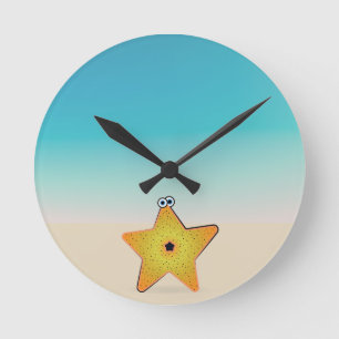 Horloge Ronde Poisson étoilé