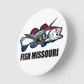 Horloge Ronde Poisson Missouri (Angle)