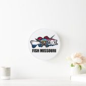 Horloge Ronde Poisson Missouri (Maison)