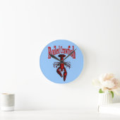 Horloge Ronde Poisson-rayée ou écrevisse bouillie (Maison)