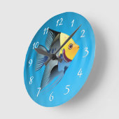Horloge Ronde poisson tropical (Angle)