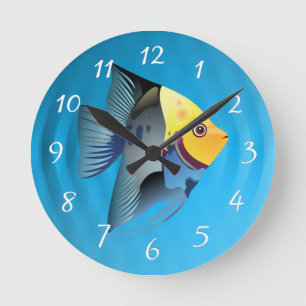 Horloge Ronde poisson tropical