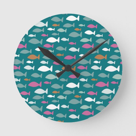 Horloge Ronde Poisson vert (Recto)