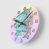 Horloge Ronde Poissons (Angle)