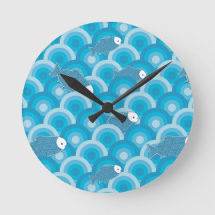 Horloge Ronde Poissons