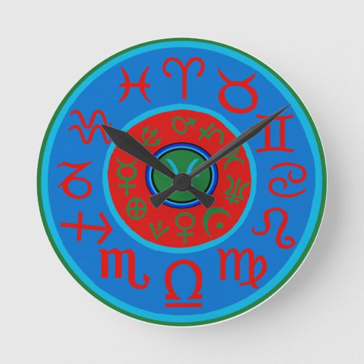 Horloge Ronde Poissons Zodiac (Recto)