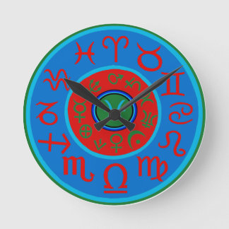 Horloge Ronde Poissons Zodiac