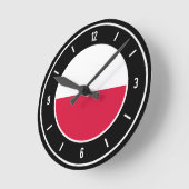 Horloge Ronde Poland Flag (Angle)