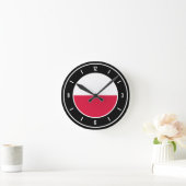 Horloge Ronde Poland Flag (Maison)
