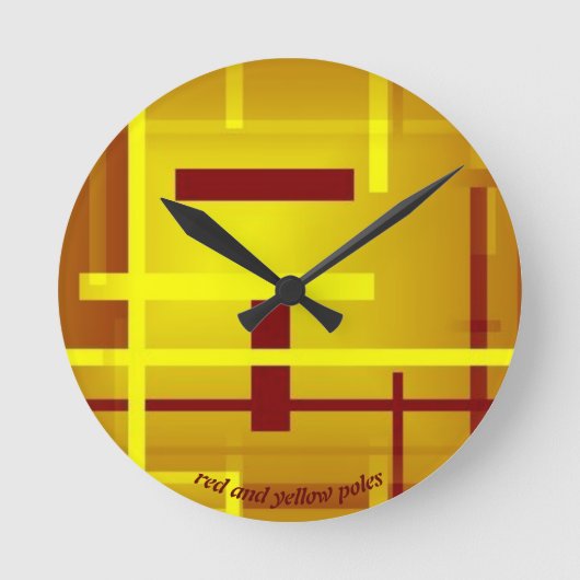 Horloge Ronde Poles de Red and Yellow (Recto)