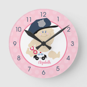 Horloge Ronde Police des filles Baby Cop rose