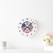 Horloge Ronde Pompier 9/11 (Maison)