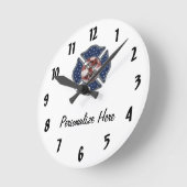 Horloge Ronde Pompier personnalisé (Angle)