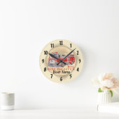 Horloge Ronde Pompiers de gros camions (Maison)