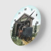 Horloge Ronde Pont couvert Amish (Angle)