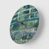 Horloge Ronde Pont japonais et nappes d'eau Claude Monet (Angle)