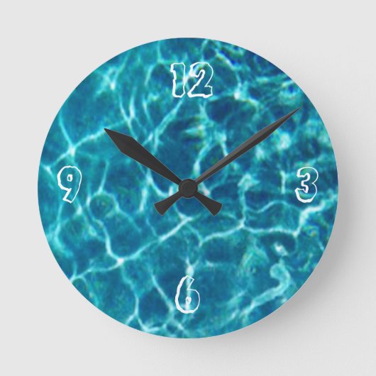 Horloge Ronde Pool Water Wall Clock (Recto)