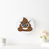 Horloge Ronde poop emoji (Maison)