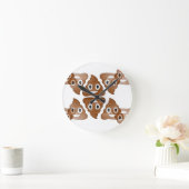 Horloge Ronde poop emojis (Maison)