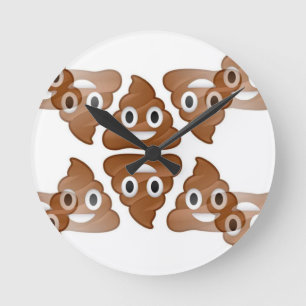 Horloge Ronde poop emojis