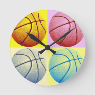 Horloge Ronde Pop Art Basket