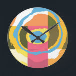 Horloge Ronde Pop Art Blurry en spirale Abstrait et coloré 15<br><div class="desc">Flou Abstrait en spirale</div>