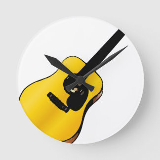 Horloge Ronde Pop Art Guitare