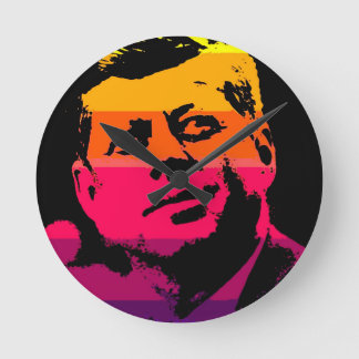 Horloge Ronde Pop Art Jack JFK John F. Kennedy