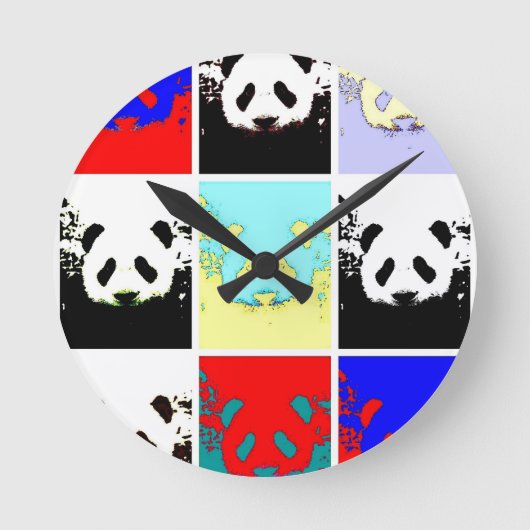 Horloge Ronde Pop Art Panda (Recto)
