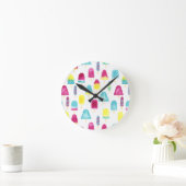 Horloge Ronde Popsicles Délicieux (Maison)