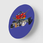 Horloge Ronde Porte - clé acrylique (Angle)