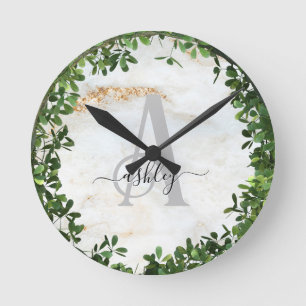 Horloge Ronde Porte - clé personnalisé unique avec thème botaniq