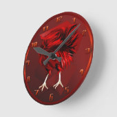 Horloge Ronde Porte-monnaie Hot Red Roster (Angle)