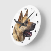 Horloge Ronde Portrait d'Alsatian German shepherd (Angle)