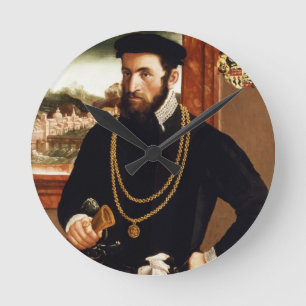 Horloge Ronde Portrait d'Anton Rummel von Liechtenan