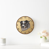 Horloge Ronde Portrait de berger australien (Maison)