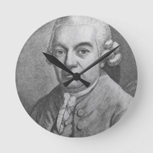 Horloge Ronde Portrait de Carl Philipp Emanuel Bach (1714-88) (e