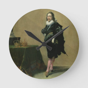 Horloge Ronde Portrait de Charles I (1600-49) 1632 (huile sur le
