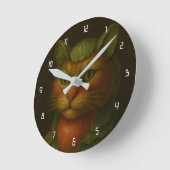 Horloge Ronde Portrait de chat Renaissance (Angle)