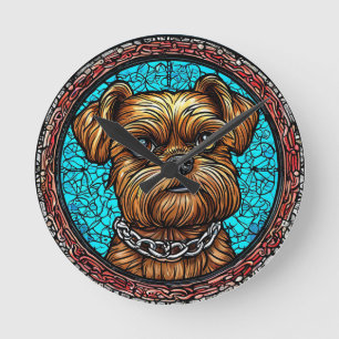 Horloge Ronde Portrait de chien mignon