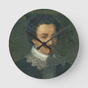 Horloge Ronde Portrait de Henri I de Bourbon Conde (huile sur le