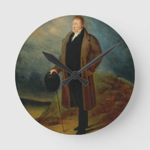 Horloge Ronde Portrait de La générale Fayette dans la robe