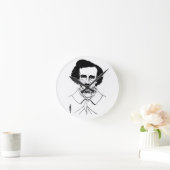 Horloge Ronde Portrait d'Edgar Allan Poe (Maison)