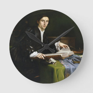 Horloge Ronde Portrait d'un monsieur dans son étude, 1528-30