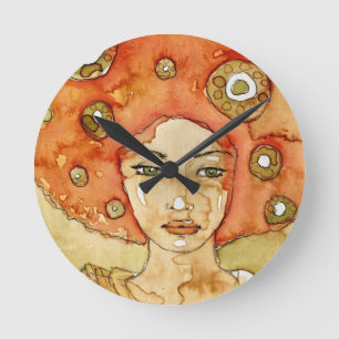 Horloge Ronde Portrait d'une belle fille