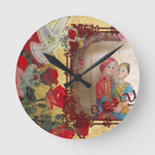 Horloge Ronde Portrait graphique d'impression artistique de poup (Recto)