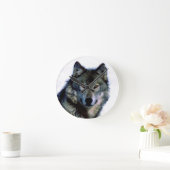 Horloge Ronde Portrait Wolf (Maison)