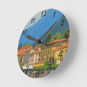 Horloge Ronde Poster Bellagio Italie (Angle)